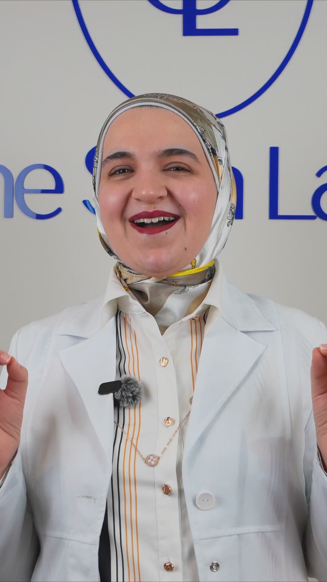 Dr. Yasmin Darwich introduces herself at The Skin Lab, Abu Dhabi